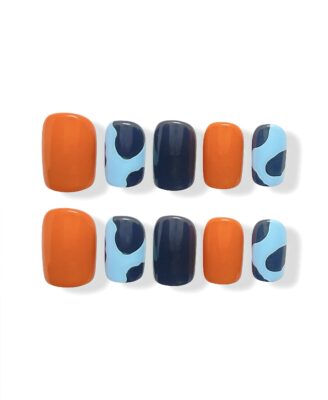 Geometric Orchid · Handmade Finger Nail