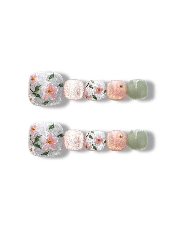 Dreamy Fog · Handmade Toe Nail