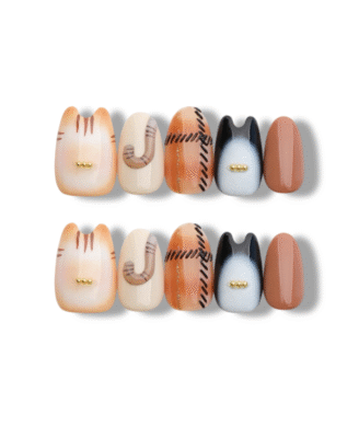 Coral Kitten · Handmade Finger Nail