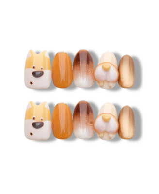 Peach Bunny · Handmade Finger Nail