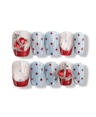 Diamond Heart · Handmade Finger Nail