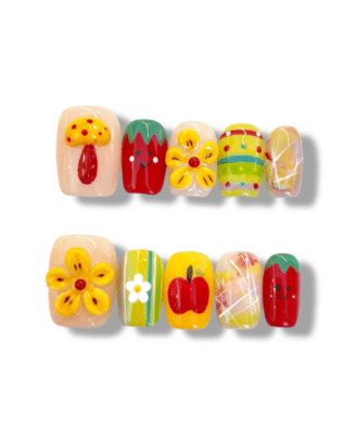 Doodle Bloom · Handmade Finger Nail