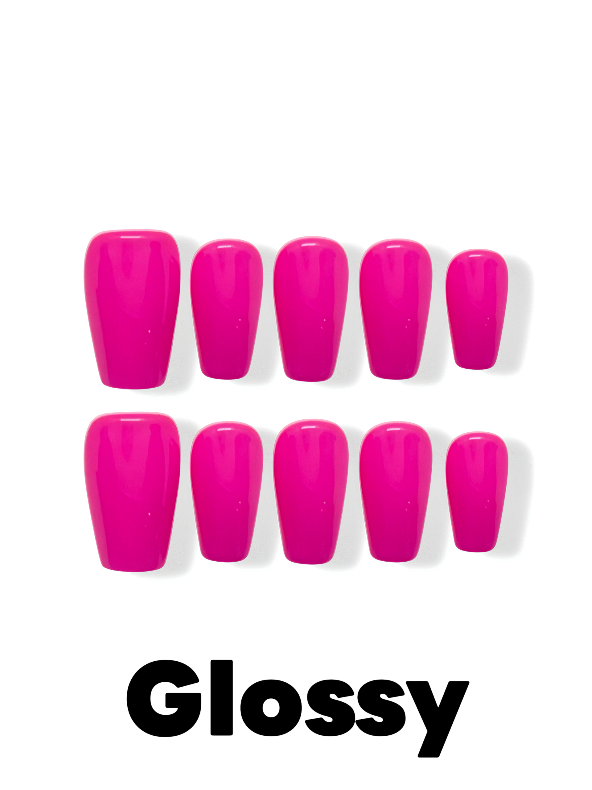 Pure Color · Medium Coffin Customization Press-on Nails - Image 5